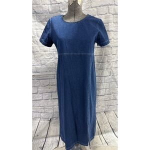 Original TY wear vintage 100% cotton denim midi maxi dress MP